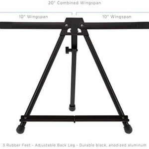 Martin Angelina Table-Top Metal Easel, 22" x 14" W x 14" D, Black